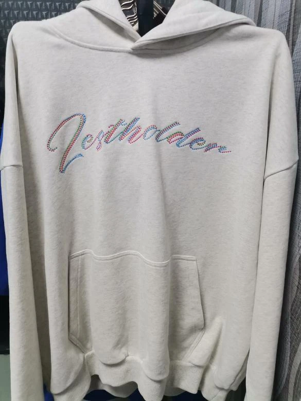 Embroidered Printed Hoodie