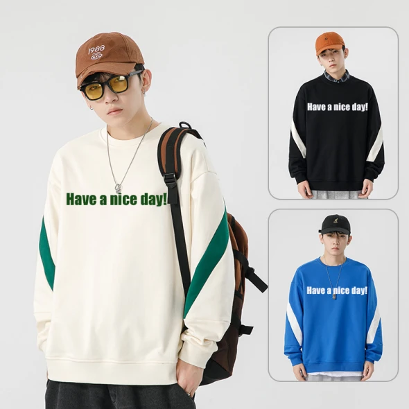 Preppy Color Matching Sweatshirt Preppy Color Matching Sweatshirt