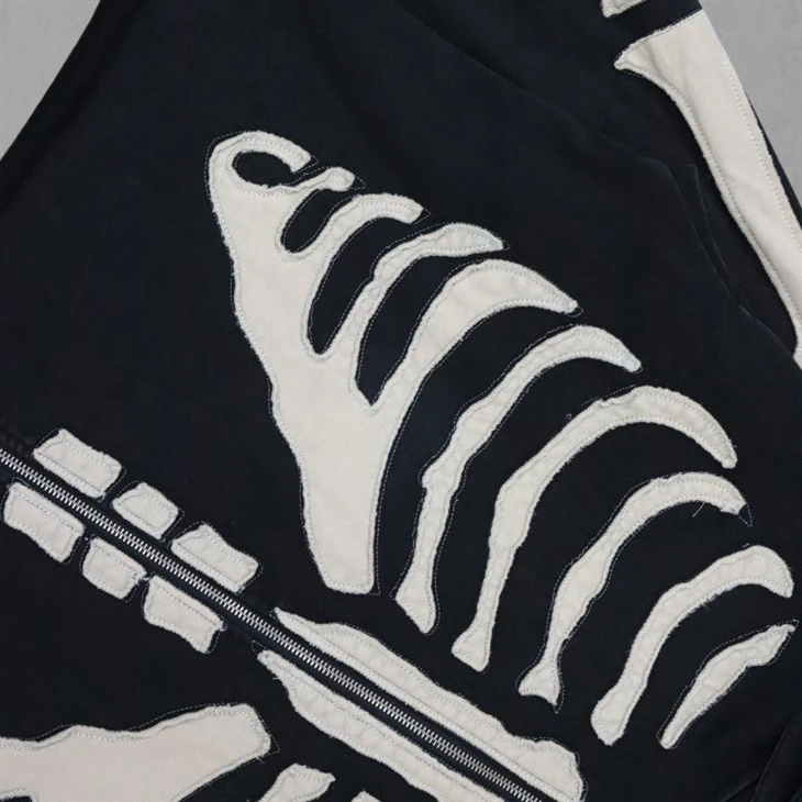 380GSM Skull Applique Street Wear Hoodie For Fashion Brand 380GSM Skull Applique Street Wear Hoodie For Fashion Brand