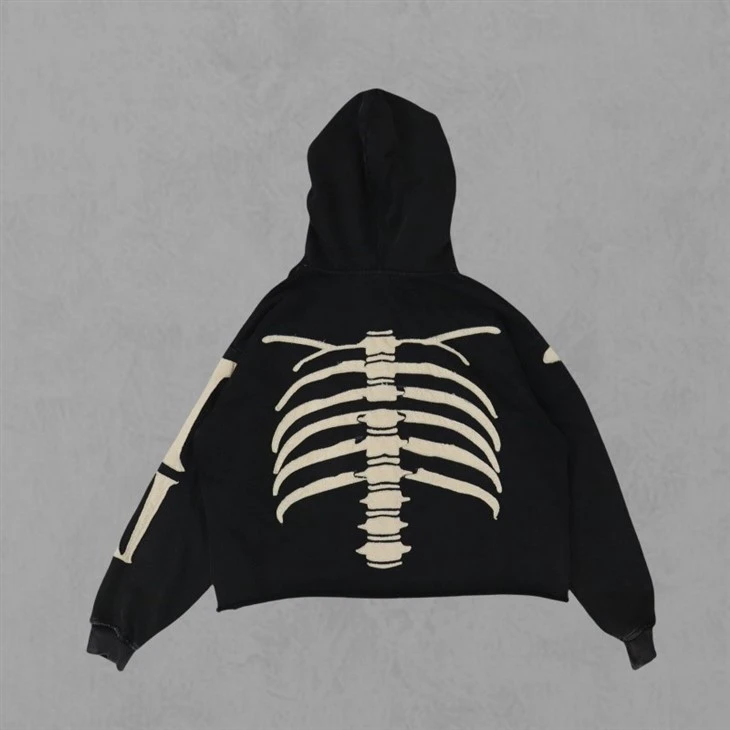 380GSM Skull Applique Street Wear Hoodie For Fashion Brand 380GSM Skull Applique Street Wear Hoodie For Fashion Brand