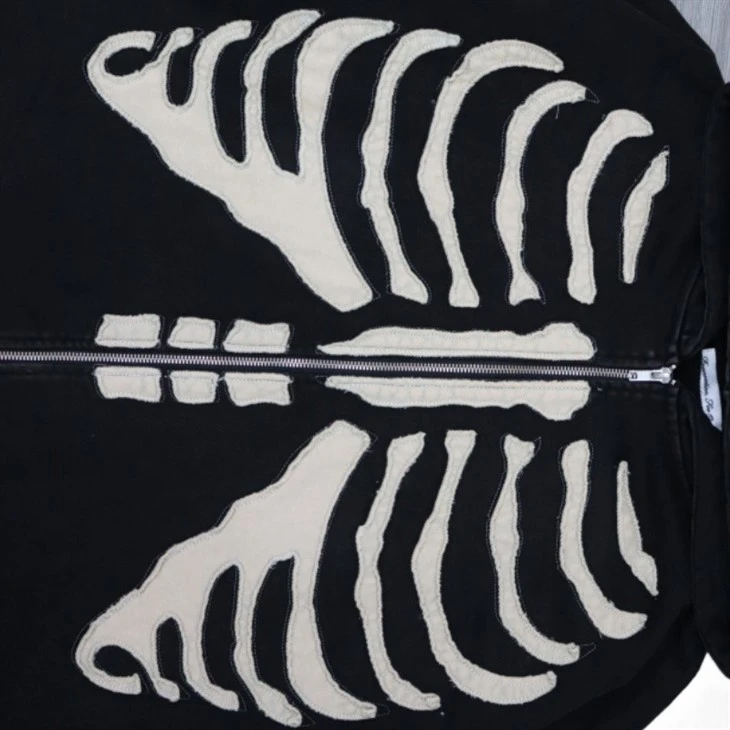 380GSM Skull Applique Street Wear Hoodie For Fashion Brand 380GSM Skull Applique Street Wear Hoodie For Fashion Brand