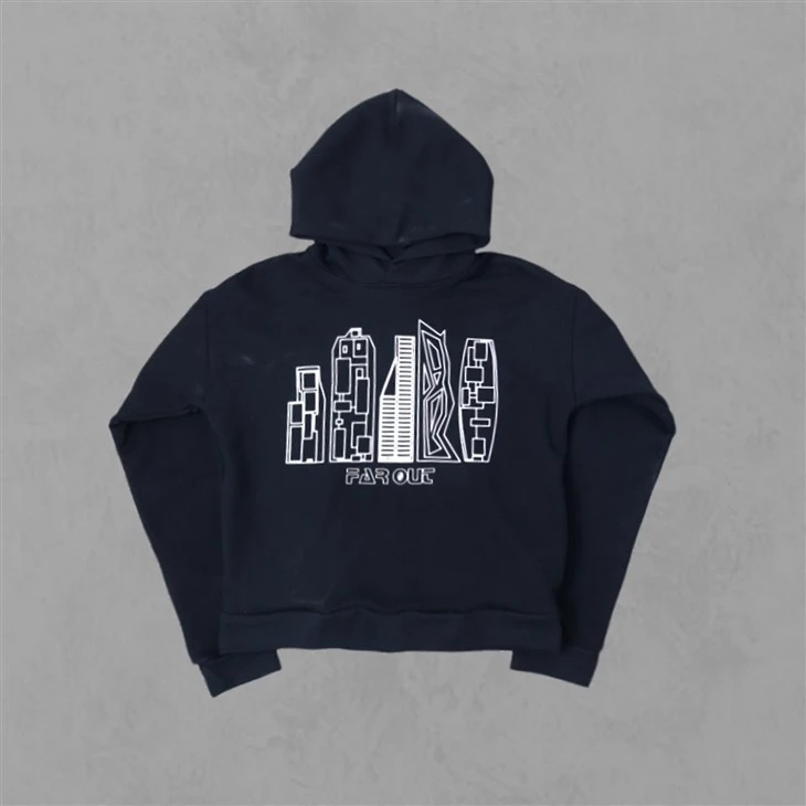 Complex Screen Print Logo Black Hoodie