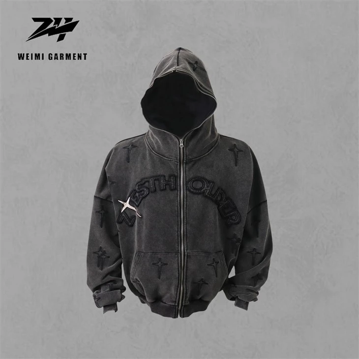 Custom Full Zips Embroidered Hoodies