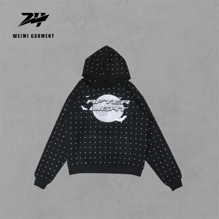 Fashion&heavy Full Drill Rainstone Of Dtg&Y2K Hoodie