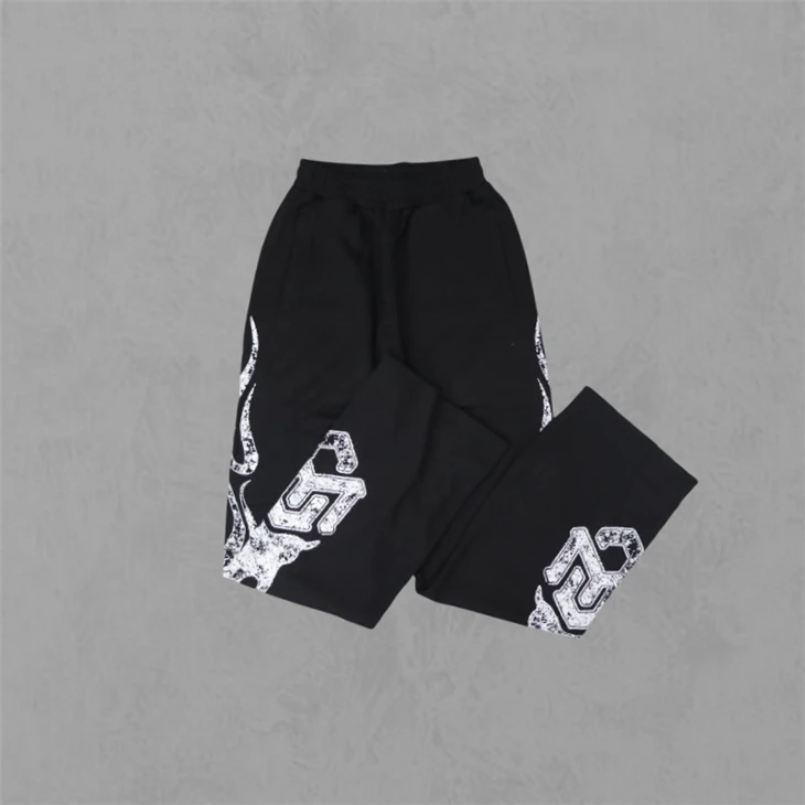 Screen Print Sweatpants Wide Leg For Fashion Brand Screen Print Sweatpants Wide Leg For Fashion Brand