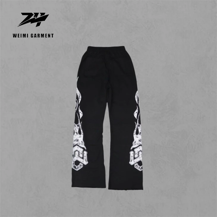 Screen Print Sweatpants Wide Leg For Fashion Brand Screen Print Sweatpants Wide Leg For Fashion Brand