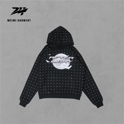 Fashion&heavy Full Drill Rainstone Of Dtg&Y2K Hoodie