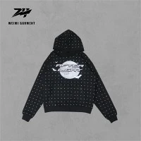 Fashion&heavy Full Drill Rainstone Of Dtg&Y2K Hoodie