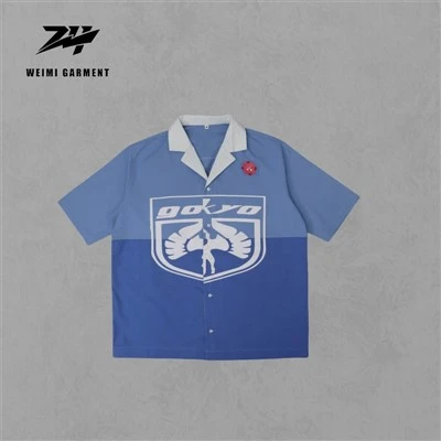 Screen Print Fashion Short -sleeve Shirt in Factory