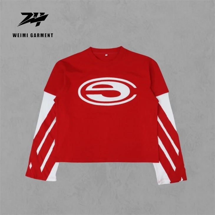 Varsity Double Layer Long Sleeve T-shirts