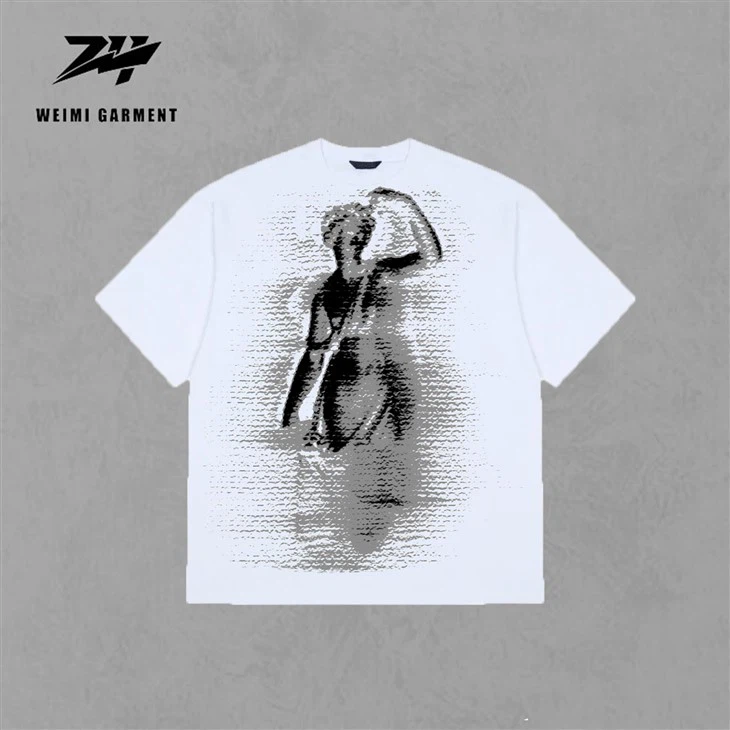White Men Tshirts Screen Print With Liberty Loose