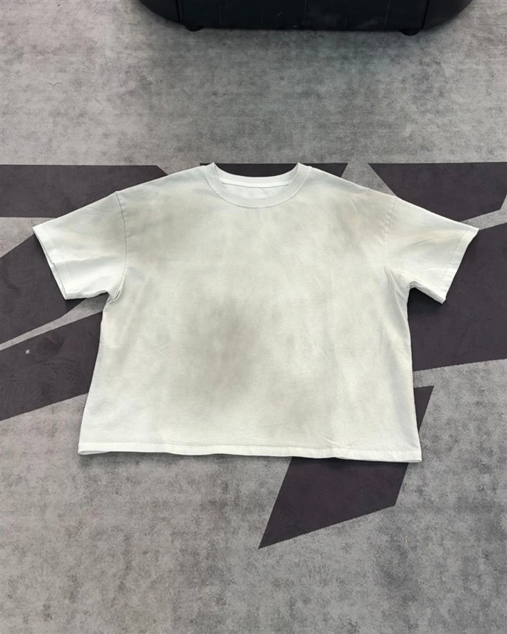 Wholesale OEM Dirty Spray Oversized Vintage Cotton T Shirt Kornit DTG Print factory Wholesale OEM Dirty Spray Oversized Vintage Cotton T Shirt Kornit DTG Print factory