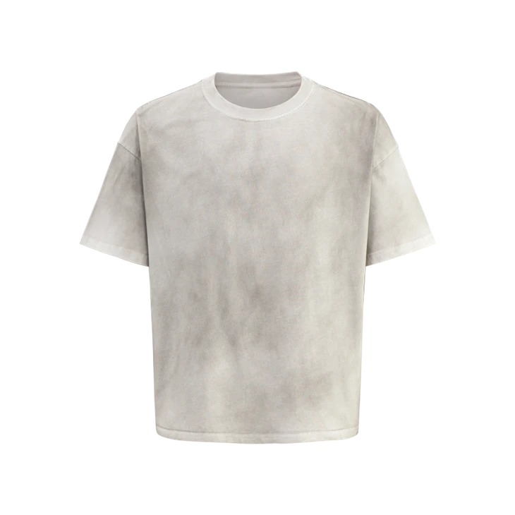 Wholesale OEM Dirty Spray Oversized Vintage Cotton T Shirt Kornit DTG Print