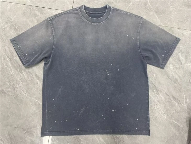 Wholesale OEM Distressed Splatter Wash Heavyweight T Shirt Kornit DTG Print price Wholesale OEM Distressed Splatter Wash Heavyweight T Shirt Kornit DTG Print price