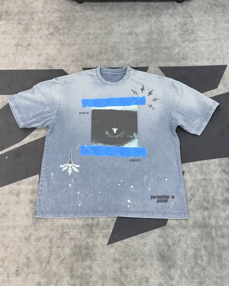 Wholesale OEM Distressed Splatter Wash Heavyweight T Shirt Kornit DTG Print best Wholesale OEM Distressed Splatter Wash Heavyweight T Shirt Kornit DTG Print best