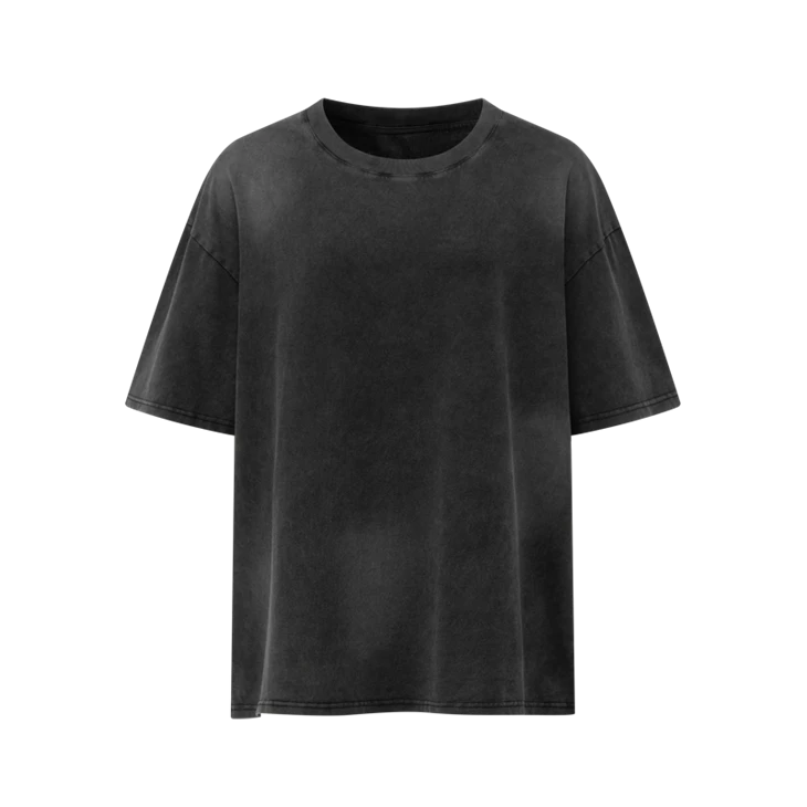 Wholesale OEM Oversized Acid Wash Heavyweight Cotton T Shirt Kornit DTG Print